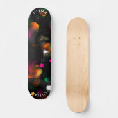 Skateboard Patinage Abstrait animé avec néon et demi-ton (Recto)