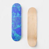 Skateboard Patinage Abstrait Blue Motif (Recto)