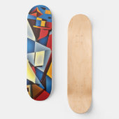 Skateboard Patinage Abstrait Portrait Cubiste (Recto)