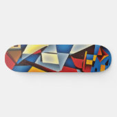 Skateboard Patinage Abstrait Portrait Cubiste (Horz)