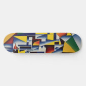 Skateboard Patinage Abstrait Portrait Cubiste (Horz)