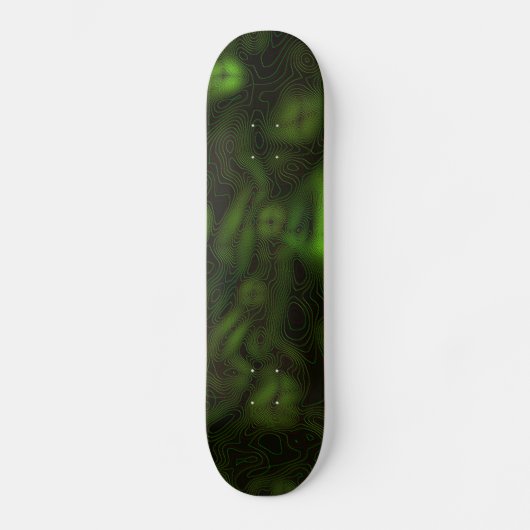 Skateboard Patinage Abstrait vert brillant (Recto)