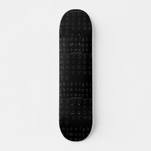 Skateboard Patinage Alphabet (Devant)