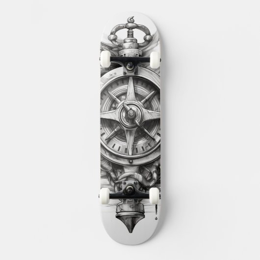 Skateboard Patinage avec boussole (Recto)