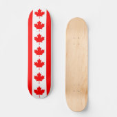 Skateboard Patinage avec drapeau du Canada (Recto)