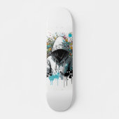 Skateboard Patinage avec Flower Power dESIGN 1 (Devant)