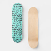 Skateboard Patinage avec impression abstraite noire. (Recto)