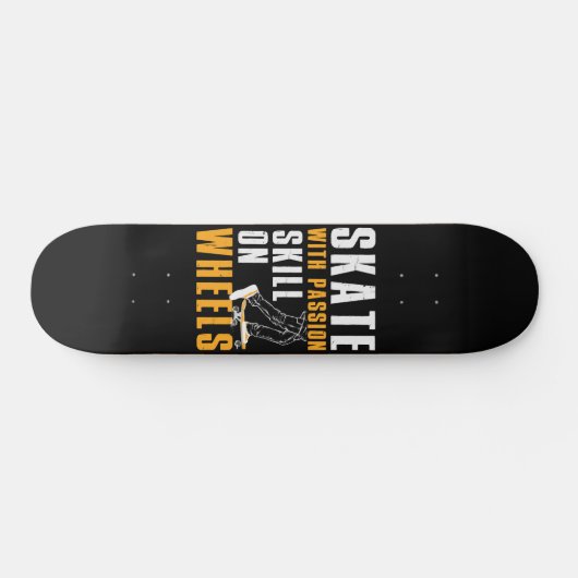 Skateboard Patinage Avec Passion Compétence Sur Roues (Horz)