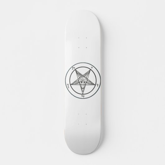Skateboard Patinage Baphomet blanc (Devant)