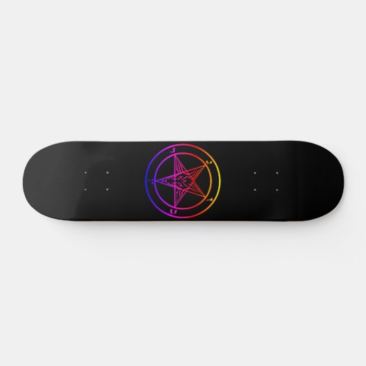 Skateboard Patinage Baphomet multicolore (Horz)
