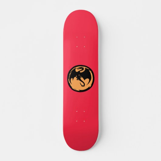 Skateboard Patinage Black Dragon Gold Coral (Devant)