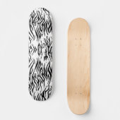 Skateboard Patinage blanc en tigre (Recto)