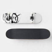 Skateboard Patinage blanc et noir (Horz)