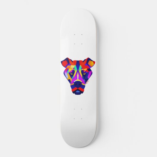 Skateboard Patinage blanc pour chien d'Alexander (Recto)
