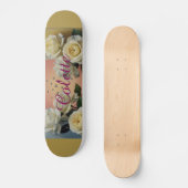 Skateboard Patinage blanc Roses Colette Gold (Recto)