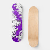 Skateboard Patinage blanc violet (Recto)