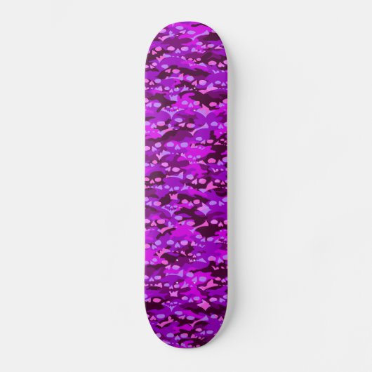 Skateboard Patinage Camo-crâne pourpre (Recto)