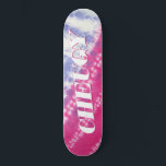 Skateboard Patinage Cheugy Pink Blue Tie Dye<br><div class="desc">Célébrez votre cheugy avec ce superbe skate board. Envoyez-moi un courriel à christie@christiekelly.com pour obtenir de l'aide sur les objets personnalisés! Faites-le rusé,  les gens !</div>