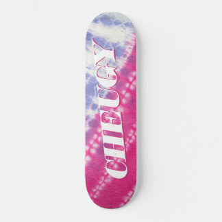 Skateboard Patinage Cheugy Pink Blue Tie Dye