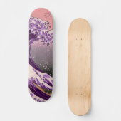 Skateboard Patinage Clair Neon Rétro Purple Wave (Recto)