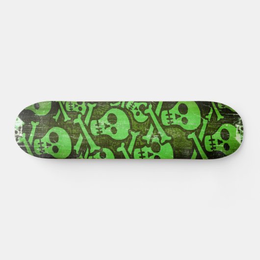 Skateboard Patinage crâne vert (Horz)