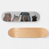 Skateboard Patinage de chiens et de chats en bois (Horz)