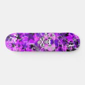 Skateboard Patinage de crâne de coeur Princess Purple (Horz)