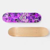 Skateboard Patinage de crâne de coeur Princess Purple (Horz)