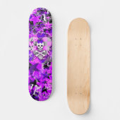 Skateboard Patinage de crâne de coeur Princess Purple (Recto)
