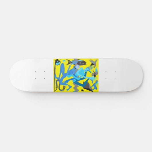 Skateboard Patinage de danse jaune (Horz)