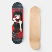 Skateboard Patinage de fille anime couleur dos (Recto)