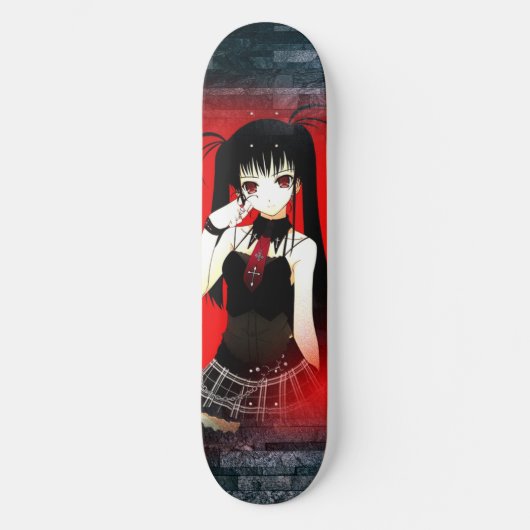 Skateboard Patinage de fille anime couleur dos (Recto)