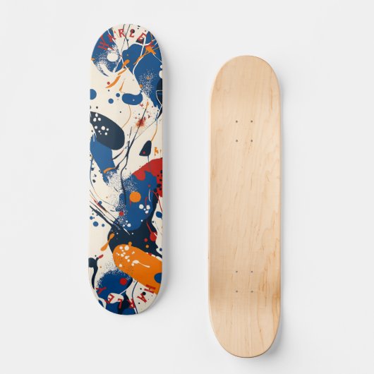 Skateboard Patinage de flux Abstrait moderne - Bold Organic (Recto)