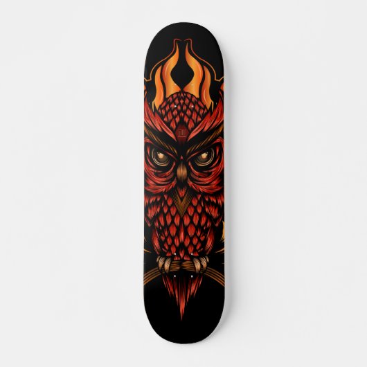 Skateboard Patinage de la chouette des incendies (Devant)