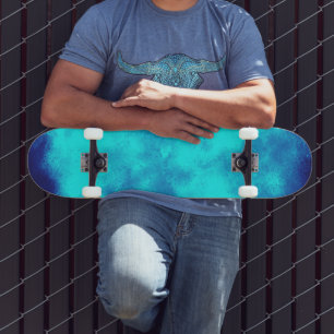 Skateboard Patinage de l'effet Cloud bleu