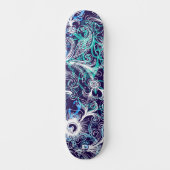 Skateboard Patinage de marque Dd blanc et bleu violet (Recto)
