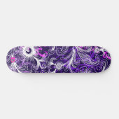Skateboard Patinage de marque Dd blanc et rose violet (Horz)