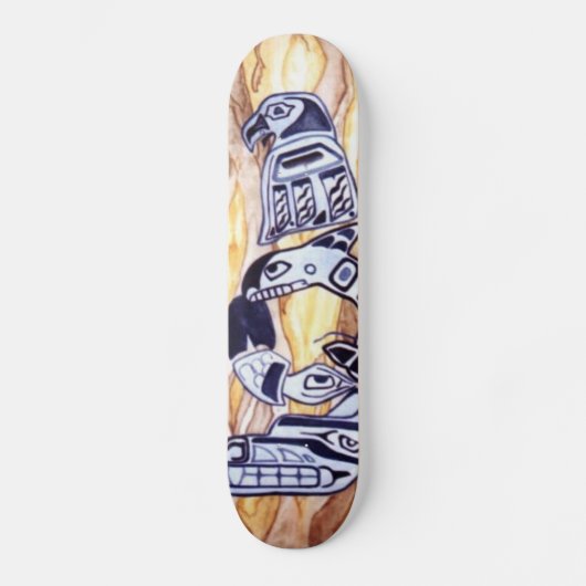 Skateboard Patinage de Native American Totem Pole (Recto)