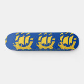 Skateboard Patinage de navire jaune (Horz)