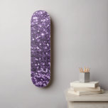 Skateboard Patinage de Parties scintillant violettes<br><div class="desc">Créez votre propre skateboard personnalisé avec vos propres images et texte.</div>