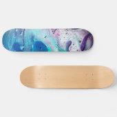 Skateboard Patinage de peinture d'art fluide (Horz)