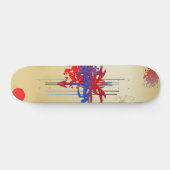 Skateboard Patinage de tatouage coloré (Horz)
