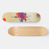 Skateboard Patinage de tatouage coloré (Horz)