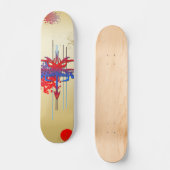Skateboard Patinage de tatouage coloré (Recto)