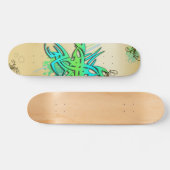 Skateboard Patinage de tatouage coloré (Horz)