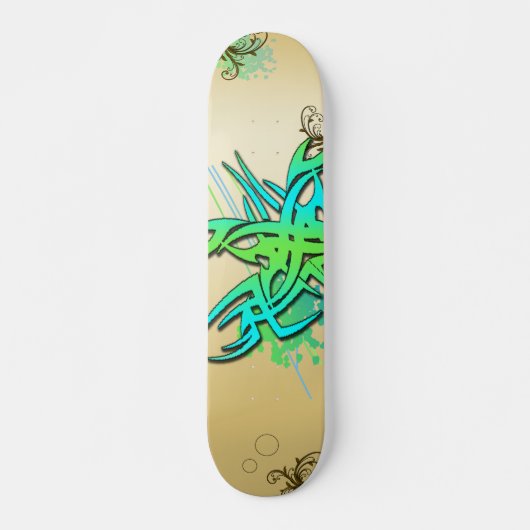Skateboard Patinage de tatouage coloré (Devant)