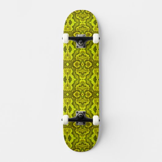 Skateboard Patinage de texture de serpent jaune (Recto)