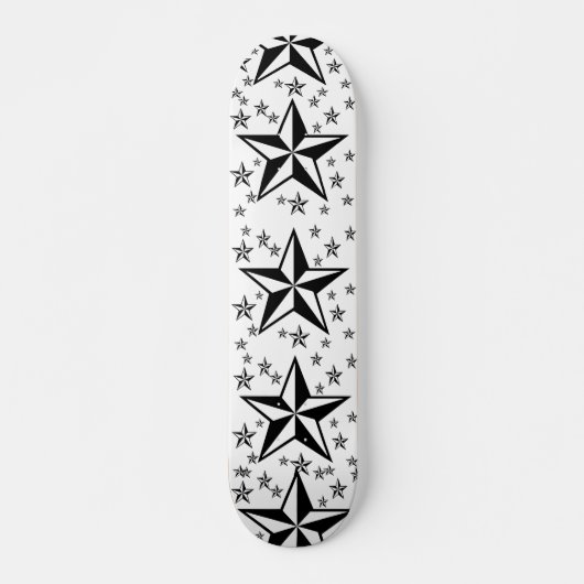Skateboard Patinage des étoiles noires (Devant)