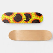 Skateboard Patinage d'été sur les tournesols (Horz)
