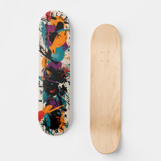 Skateboard Patinage d'expression Abstraite - Gras (Recto)